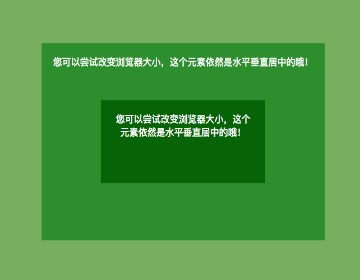 CSS让元素水平垂直居中